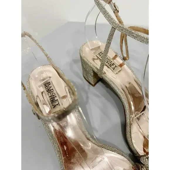 Badgley Mischka Tanessa Block Low Heel Sandals - Picture 8 of 9